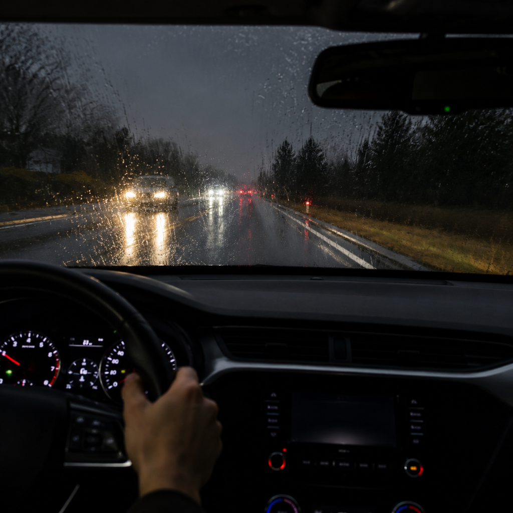 Illustration of Do Car Night Vision Systems Work in Rain?