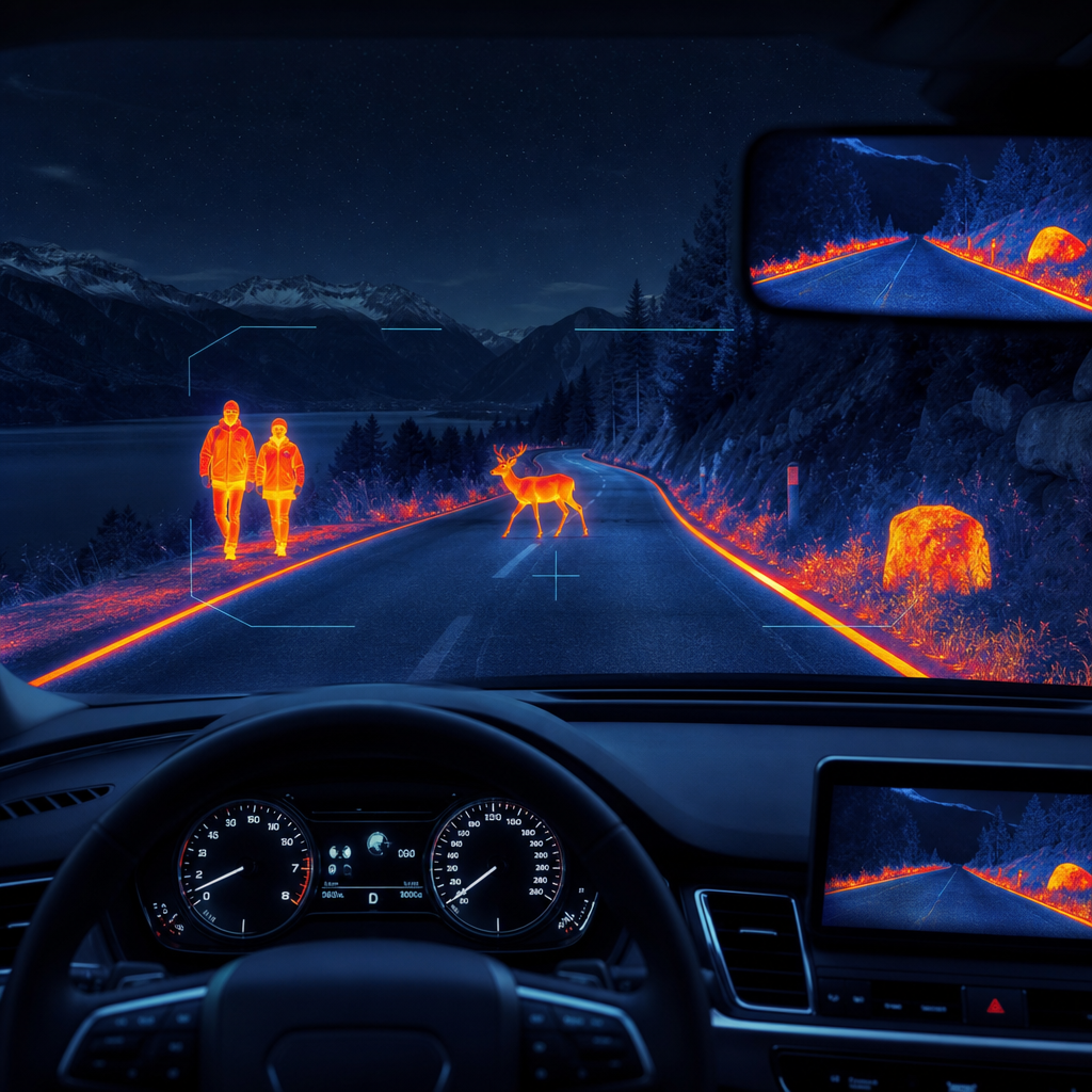 STG thermal night vision for vehicle illustration